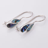 E764 - 925 Silver and abalone leaf earrings