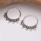 E830 - 925 silver 10mm mandala earrings