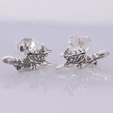 S308 - Flying witch silver studs