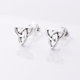S399 925 Silver Triquetra stud earring