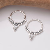E831 - 925 silver 10mm mandala earrings