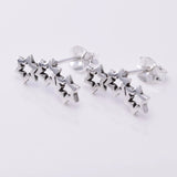 S629 - Silver star constellation stud earrings
