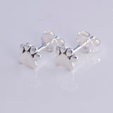 S519 - Silver animal paw stud earrings