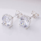 S702 - 925 Silver 7mm CZ stone stud earring