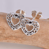 S226 - Filligree Heart Stud Earrings