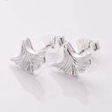 S880 - 925 silver ginkgo stud earrings