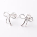 S973 - 925 silver bow stud earrings