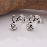 S905 - 925 silver bunny stud earrings