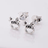S757 - 925 silver cow face stud earrings