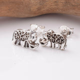 S962 - 925 silver elephant stud earrings