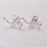 S363 - Triple contour design stud earrings