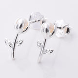 S765 - 925 silver flower stud earrings