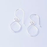 E913 - 925 classic twisted loop silver earrings