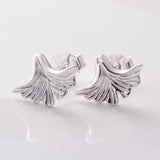 S880 - 925 silver ginkgo stud earrings