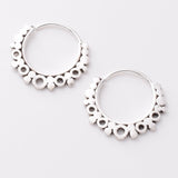 E845 - 925 silver 12mm mandala earrings