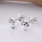 S715 - 925 Silver tiny toadstool stud earrings