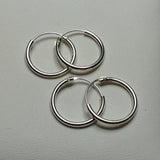 E079 1.2 x 14mm Silver Hoop Earring