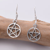 E269 - Silver Small Pentagram Earrings