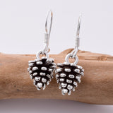 E740 - 925 Silver fire cone earrings