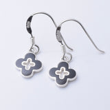 E917 - Four leaf clover sterling silver earrings