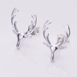 S884 - Silver Stag stud earrings