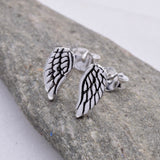 S140 - 925 Silver angel wing stud earrings