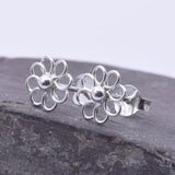 S223 - 925 Wirework Flower Stud Earrings