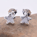 S237 Star CZ 6mm stud earring