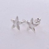 S414 - Hammered Star 10mm stud earrings